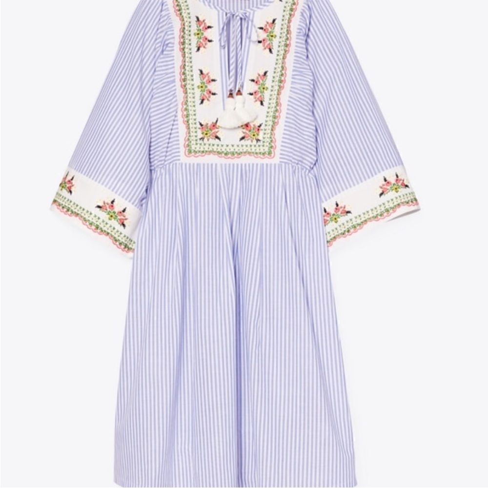 Tory Burch Tunic Caftan Stripes Beach XL Swim NWT Coverup Dress